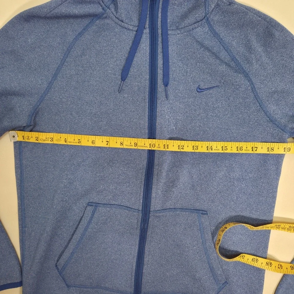 Nike Therma Fit Athletic Performance Full Zip Training Hoodie Blue Women's Small